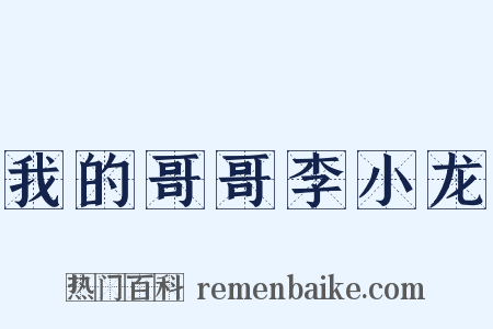 我的哥哥李小龙是什么意思的图片